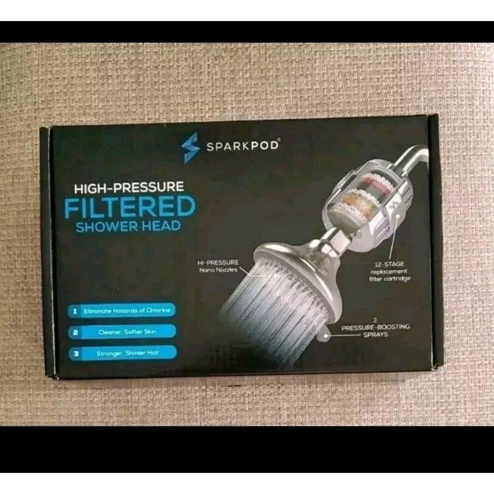 Shower Head Filtered High Pressure 12 Stage Filter Oxygenating Reduce Chlorine